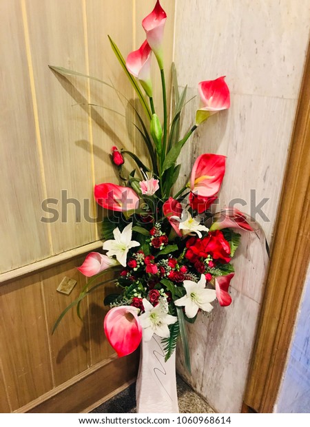 Some Flowers Put Vase Decorated Living Stock Photo Edit Now