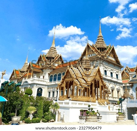 It is Some part of Wat Phra Kaew or Temple of the Emerald Buddha , The temple is built in Rattanakosin style  (It was built in 1782) it is a beautiful temple in Bangkok that you must visit ..