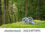 Some Replica cannons at Valley Forge National Historical Park, Revolutionary War encampment, northwest of Philadelphia, in Pennsylvania, USA