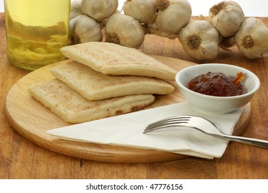 Some Slices Organic Irish Potato Bread On A Timber Board