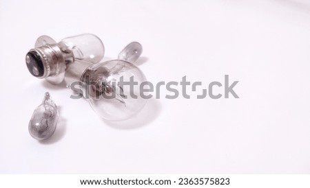 Some small dead light bulbs, isolated on white