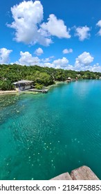 Some Views Of The Lagoon Bacalar Quintana Roo