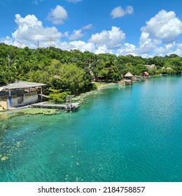 Some Views Of The Lagoon Bacalar Quintana Roo