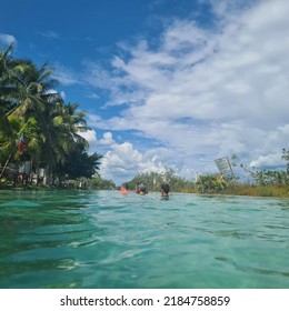 Some Views Of The Lagoon Bacalar Quintana Roo