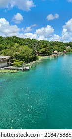 Some Views Of The Lagoon Bacalar Quintana Roo