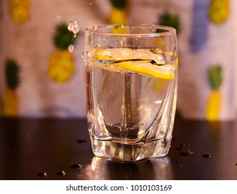 Some water with lemon