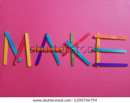 some WORDS with pink background Stok fotoğraf © 
