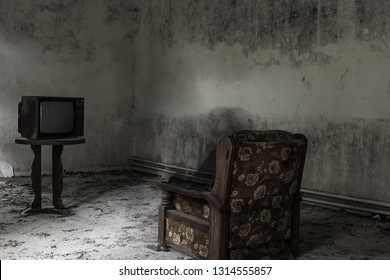 Someone Ist Still Watching Tv In The Ruin Of A Retirement Home