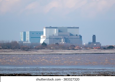 SOMERSET, UK - FEBRUARY 28, 2016: Hinkley Point Nuclear Power Station Somerset, UK. Proposed Construction Site Of New Nuclear Power Station Project (Hinkley Point C).