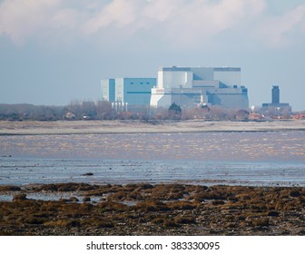 SOMERSET, UK - FEBRUARY 28, 2016: Hinkley Point Nuclear Power Station Somerset, UK. Proposed Construction Site Of New Nuclear Power Station Project (Hinkley Point C).