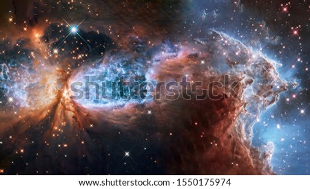 Somewhere in extreme deep space far galaxies and stardust. Science fiction background. Elements of this image were furnished by NASA.