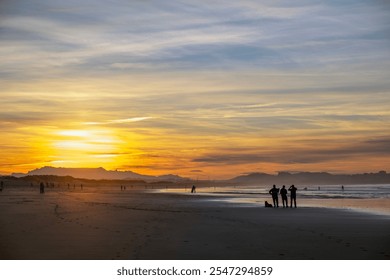 Somo beach , Low tide. Cantabria, Spain - Powered by Shutterstock