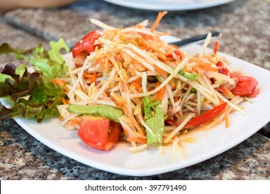 Somtam, Papaya Spicy Salad.