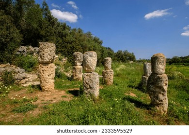 Son Corró, archeological site, dated to the post-layotic era (s.V-II A.c), Costitx, island of Mallorca, Balearic islands, spain