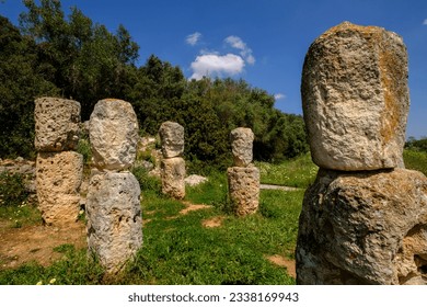 Son Corró, archeological site, dated to the post-layotic era (s.V-II A.c), Costitx, island of Mallorca, Balearic islands, spain