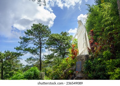 The Son At Our Lady Of Lourdes Grotto