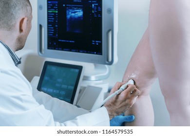 Sonography of the knee joint - Shutterstock ID 1164579535