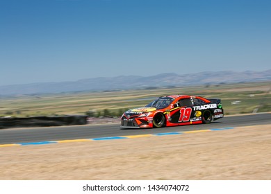 SONOMA, CALIFORNIA - JUNE 23, 2019: Martin Truex, Jr., Drove His Toyota To Victory In The Toyota/Save Mart 350 At Sonoma Raceway For The Second Year In A Row, Third Time Winning The Race Overall.