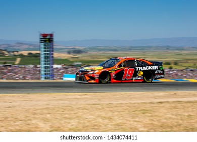 SONOMA, CALIFORNIA - JUNE 23, 2019: Martin Truex, Jr., Drove His Toyota To Victory In The Toyota/Save Mart 350 At Sonoma Raceway For The Second Year In A Row, Third Time Winning The Race Overall.