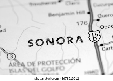 Sonora. Mexico On A Map