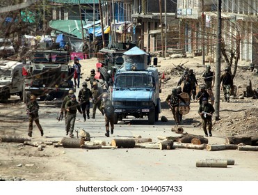 Indian Riot Police Officers Clash Public Stock Photo (Edit Now ...