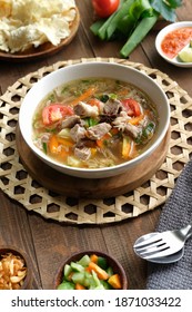 Sop Daging Sapi Is Indonesian Traditional Food, Spicy Beef Soup