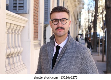 Sophisticated Man With A Moustache 