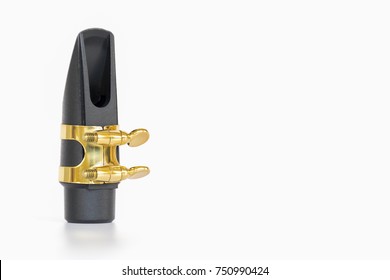 Soprano Saxophone Mouthpiece On Whitebackground