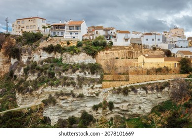 Sorbas Is A Small Town In Almeria, With Its Houses Near A Precipice Of Gypsum Rocks, Forming A Very Attractive Landscape, Andalusia, Spain