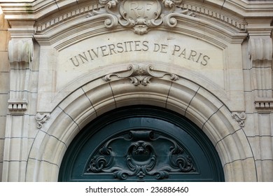   Sorbonne University In Paris. Name Is Derived From College De Sorbonne, Founded In 1257 By Robert De Sorbon As One Of The First Colleges Of Medieval University In Paris. France