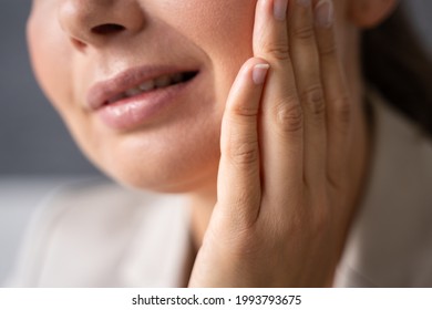 Sore Tooth Decay. Woman Mouth With Dental Ache