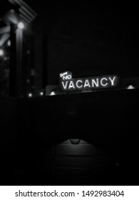 Sorry, No Vacancy. Black and White sign