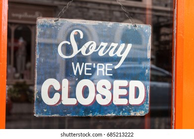 Sorry Were Closed Sign Store Window Stock Photo 685213222 | Shutterstock