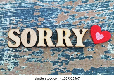 Sorry Written Wooden Letters On Rustic Stock Photo 1536530897 ...