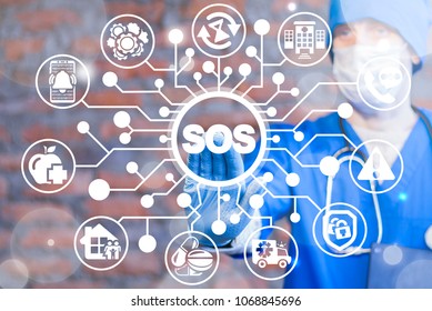 SOS Call Quick Medical Help concept. Healthcare Dangerous Situation. Warning Health. Emergency. First Aid. Ambulance. - Shutterstock ID 1068845696