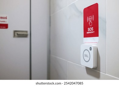 SOS Emergency Call Button Inside Restroom: Safety Feature for Patients and Elderly