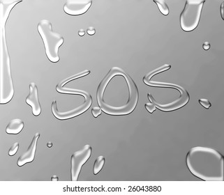 sos water droplets - Shutterstock ID 26043880