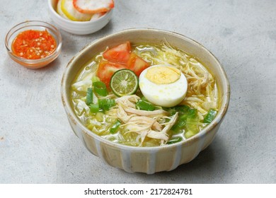 Soto Ayam, Chicken Soup With A Yellow Sauce 