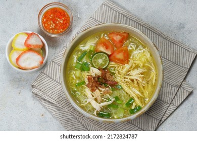 Soto Ayam, Chicken Soup With A Yellow Sauce 