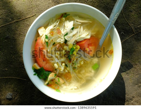 Soto Ayam Traditional Chicken Soup Indonesia Stock Photo Edit Now 1389635591