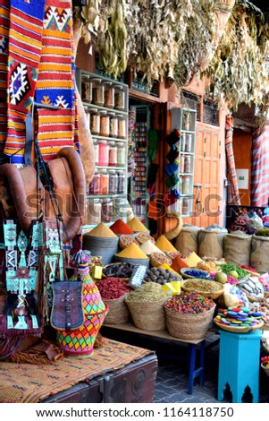 The souks in Marrakech