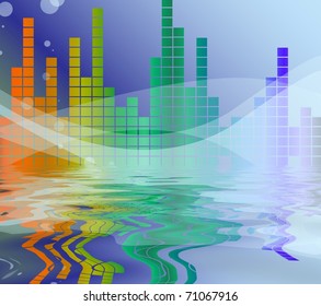 Sound diagram.Abstract illustration.