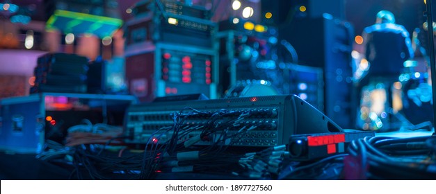 Sound Engineer At The Console At A Concert