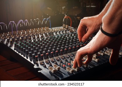 Sound Mixer In Action, Hand 