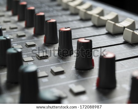 Sound mixer closeup, for music and sound , entertainment themes