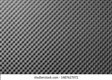 Sound Proof Acoustic Black Gray Foam Absorbing, Pyramid Style Padding Layer Panel For Voice Recording Studio Attach On Wall As Wallpaper Background To Reduce And Protect Sound To Outside Room