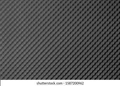 Sound Proof Acoustic Black Gray Foam Absorbing, Pyramid Style Padding Layer Panel For Voice Recording Studio Attach On Wall As Wallpaper Background To Reduce And Protect Sound To Outside Room