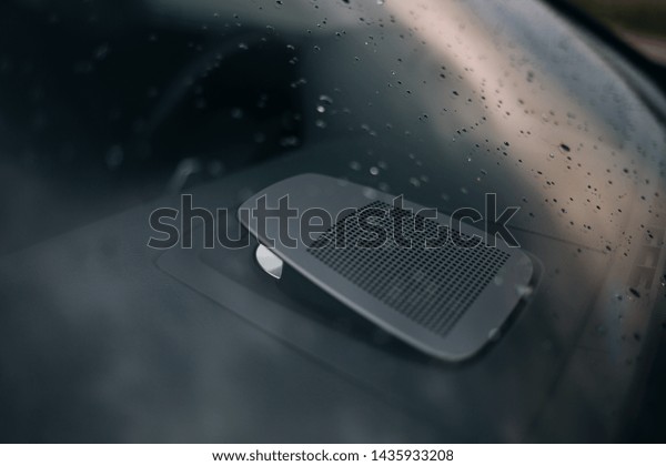 Sound speaker in a modern\
car panel