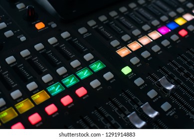 Sound system control panel.