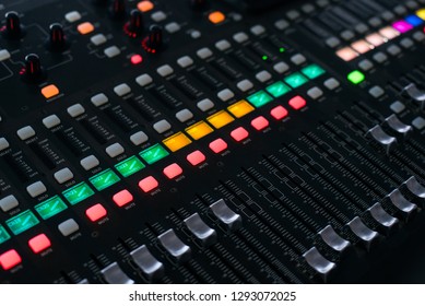 Sound system control panel.